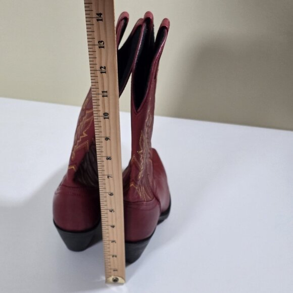 Laredo Western 51055 Boot Women 6.5 Madison Burnished Red Leather Stitch Cowgirl - Picture 12 of 16